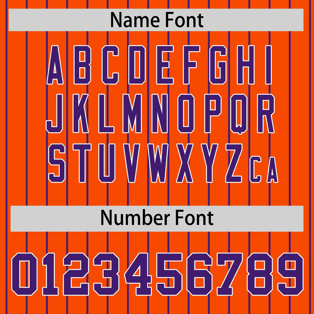 Custom Orange Purple Pinstripe White-Purple Bomber Full-Snap Varsity Letterman Jacket