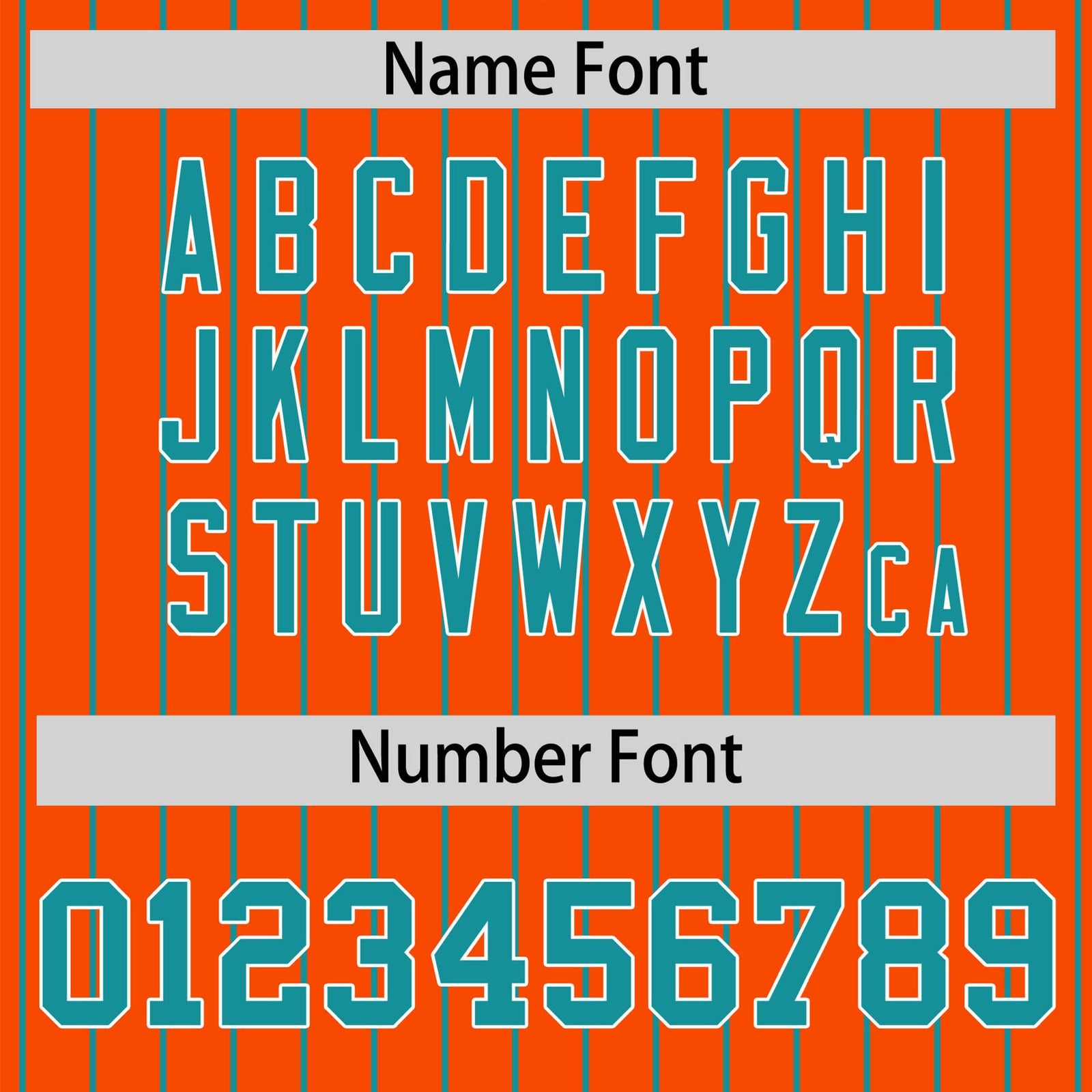 Custom Orange Aqua Pinstripe White-Aqua Bomber Full-Snap Varsity Letterman Jacket