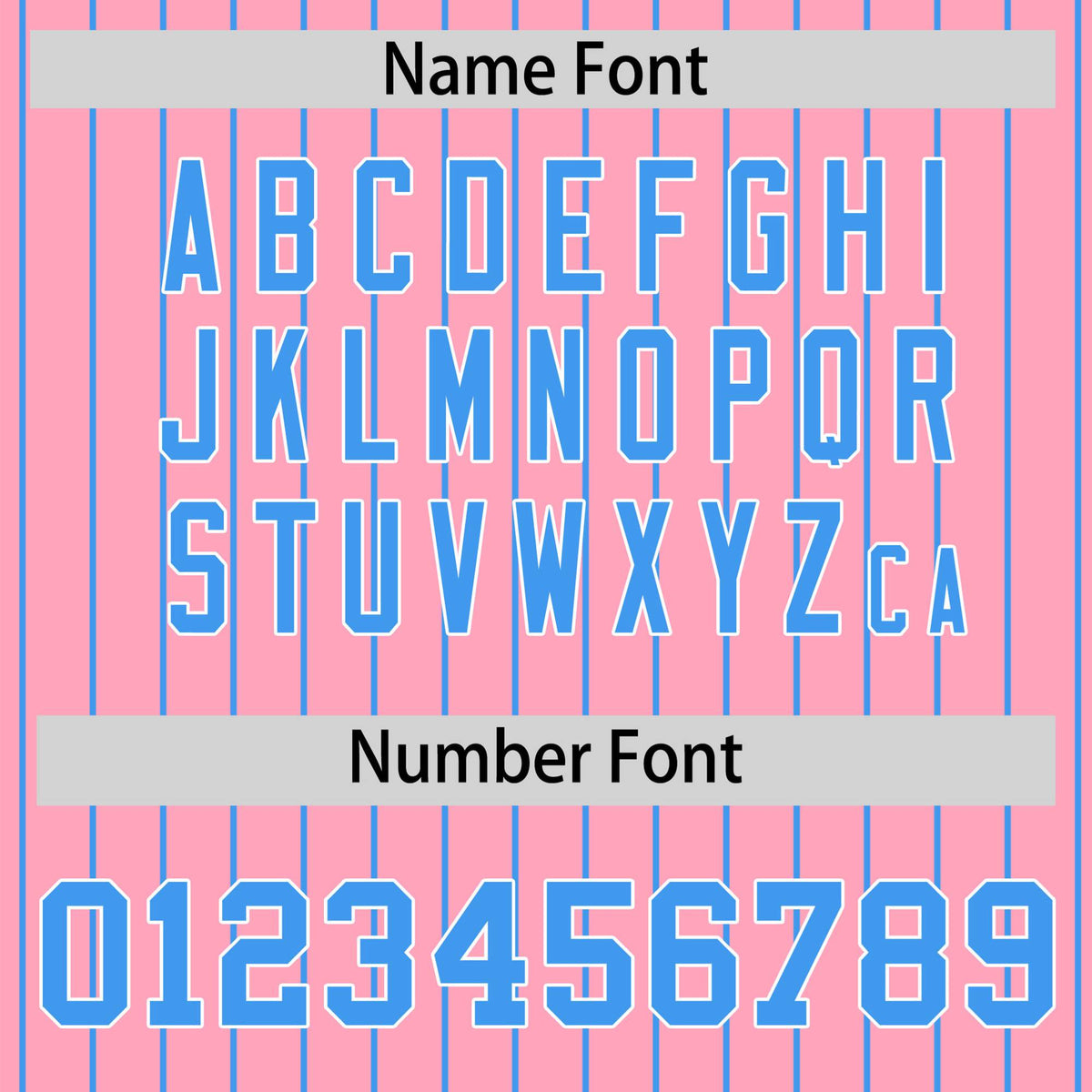 Custom Light-Pink Powder-Blue Pinstripe White Powder-Blue Bomber Full-Snap Varsity Letterman Jacket