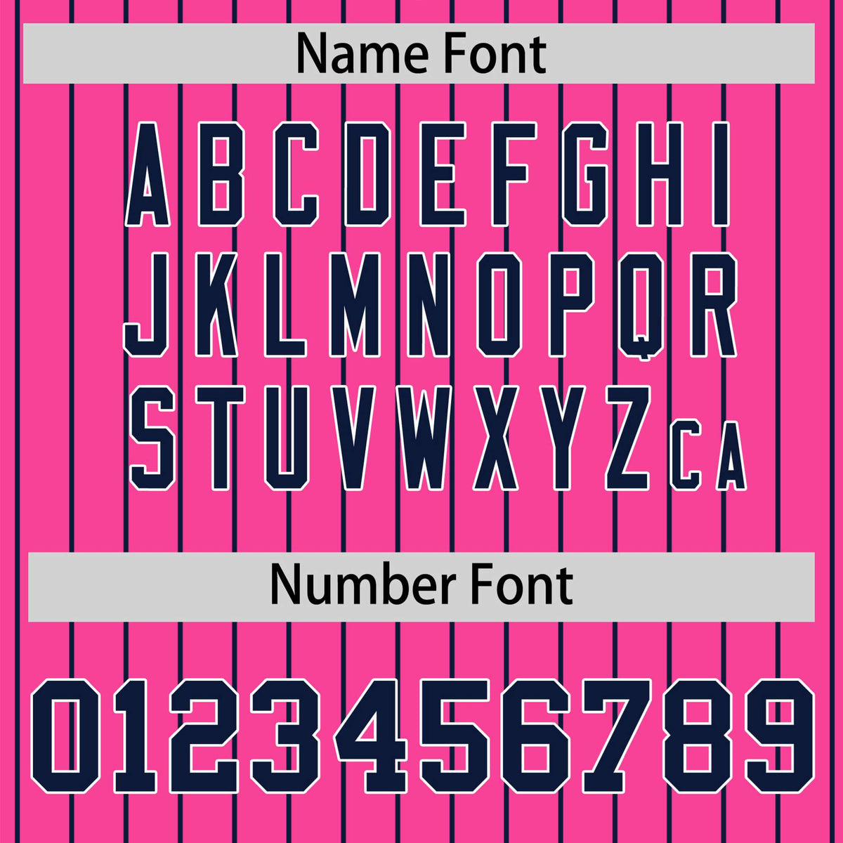 Custom Pink Navy Pinstripe White-Navy Bomber Full-Snap Varsity Letterman Jacket