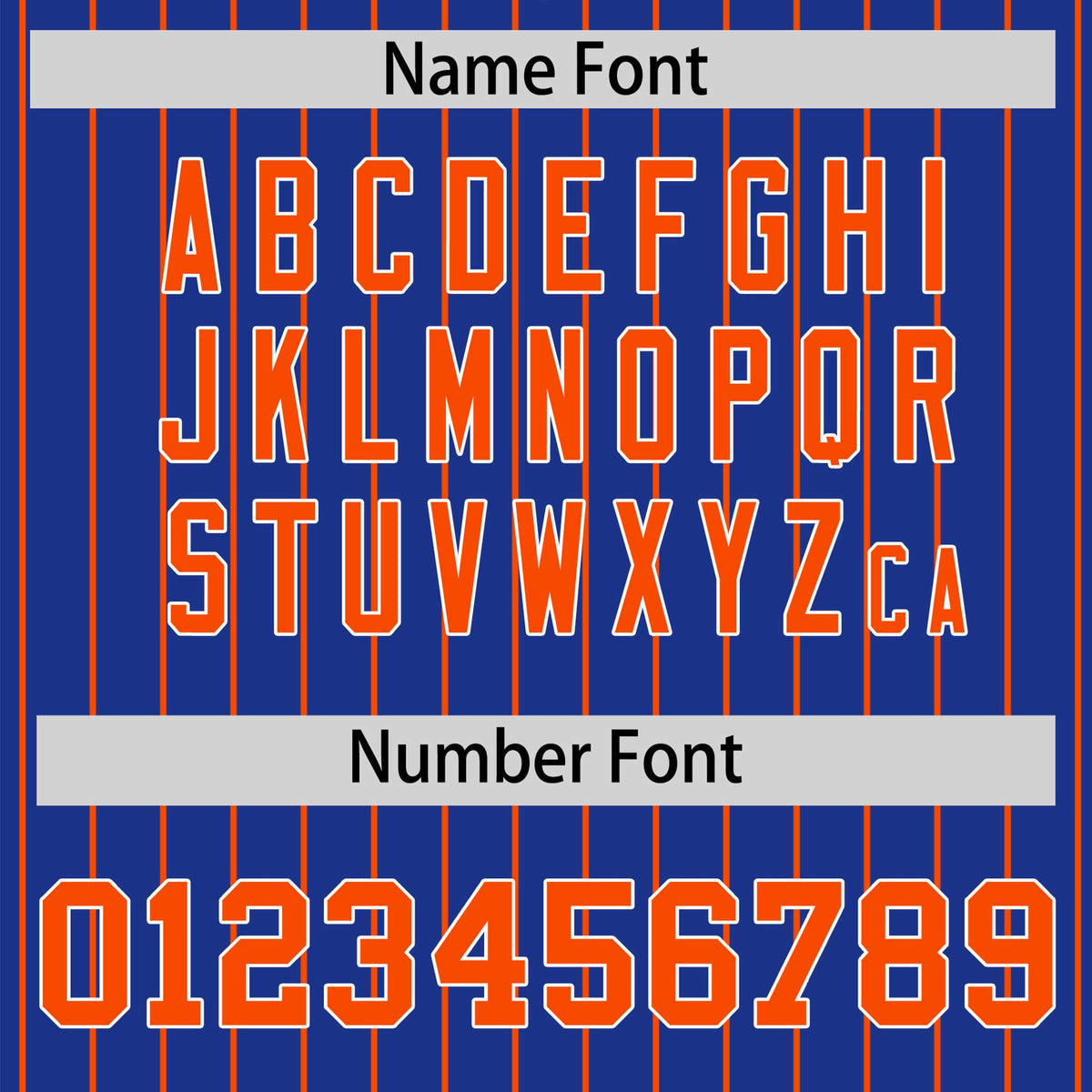 Custom Royal-Blue Orange Pinstripe White-Orange Bomber Full-Snap Varsity Letterman Jacket