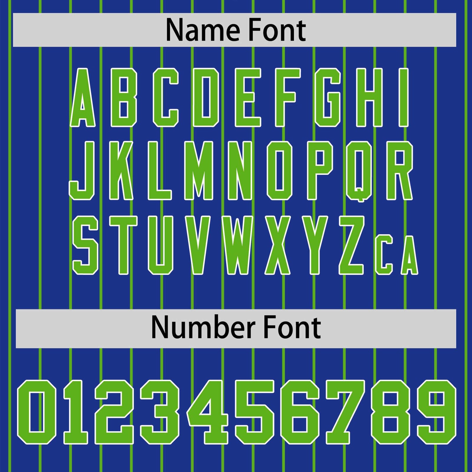 Custom Royal-Blue Neon-Green Pinstripe White Neon-Green Bomber Full-Snap Varsity Letterman Jacket