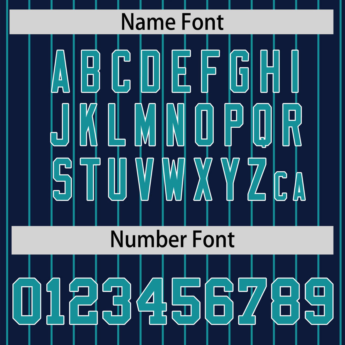 Custom Navy-Aqua Pinstripe White-Aqua Bomber Full-Snap Varsity Letterman Jacket