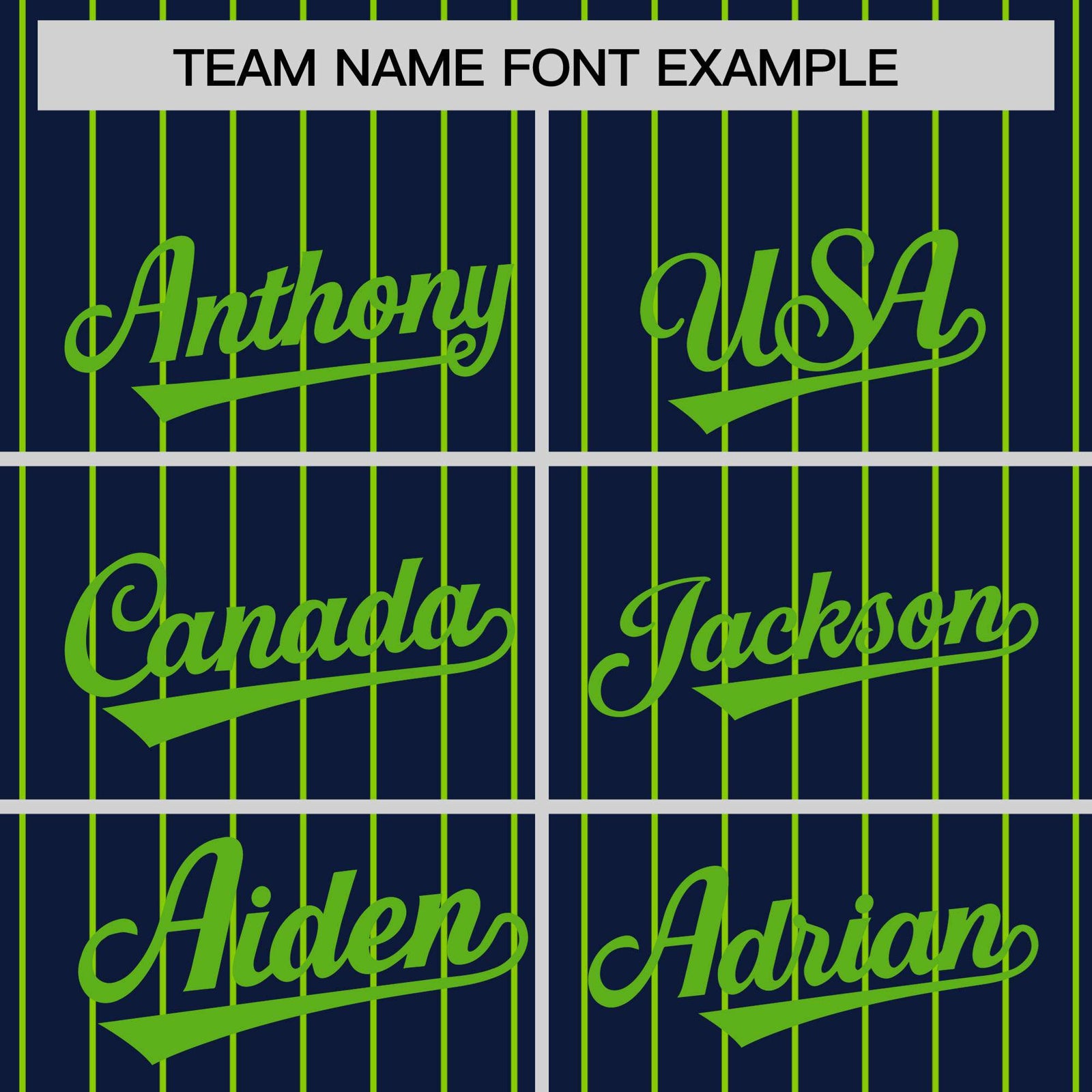 Custom Navy Neon-Green Pinstripe Neon-Green Bomber Full-Snap Varsity Letterman Jacket