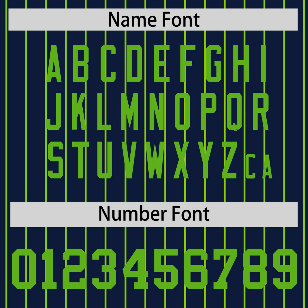 Custom Navy Neon-Green Pinstripe Neon-Green Bomber Full-Snap Varsity Letterman Jacket