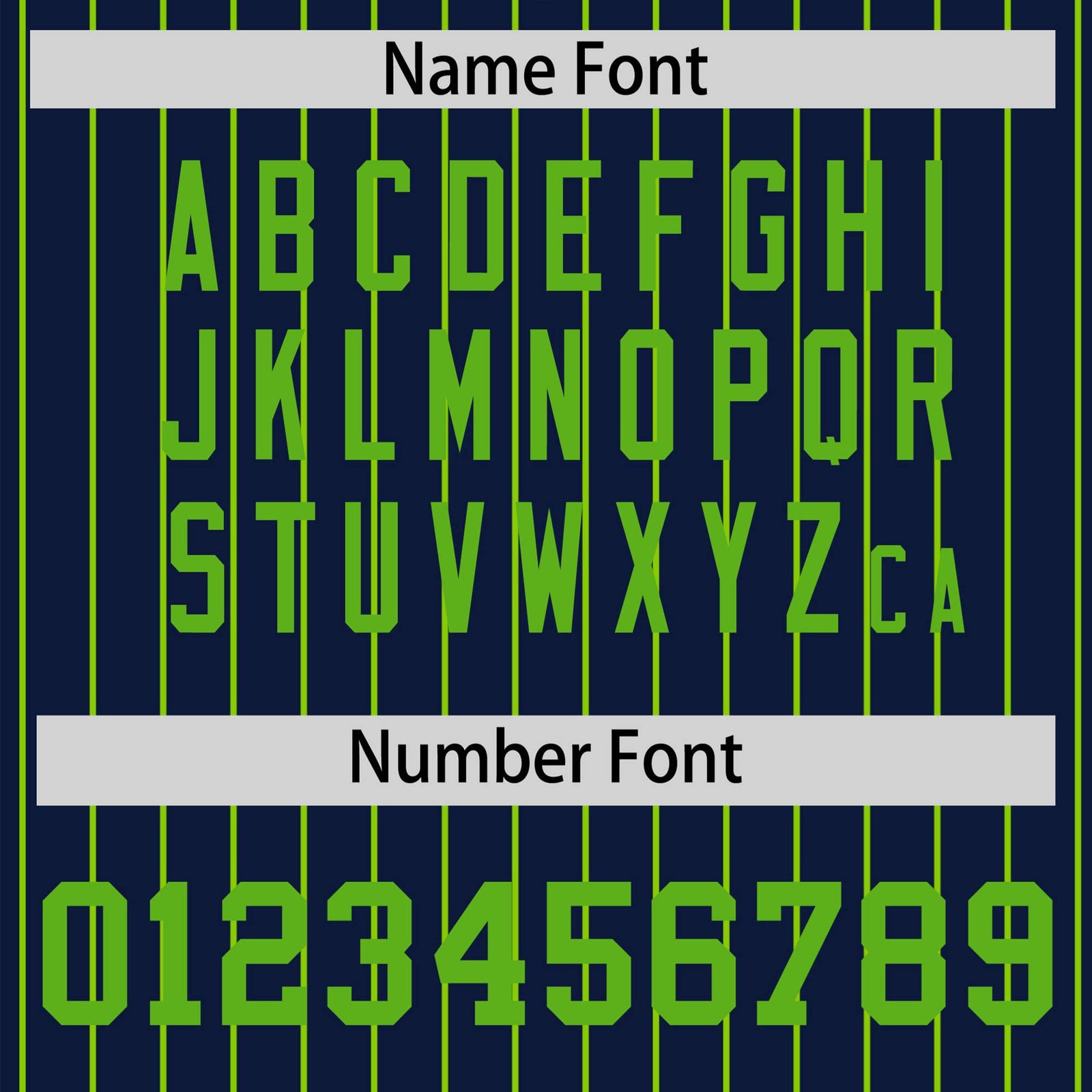 Custom Navy Neon-Green Pinstripe Neon-Green Bomber Full-Snap Varsity Letterman Jacket