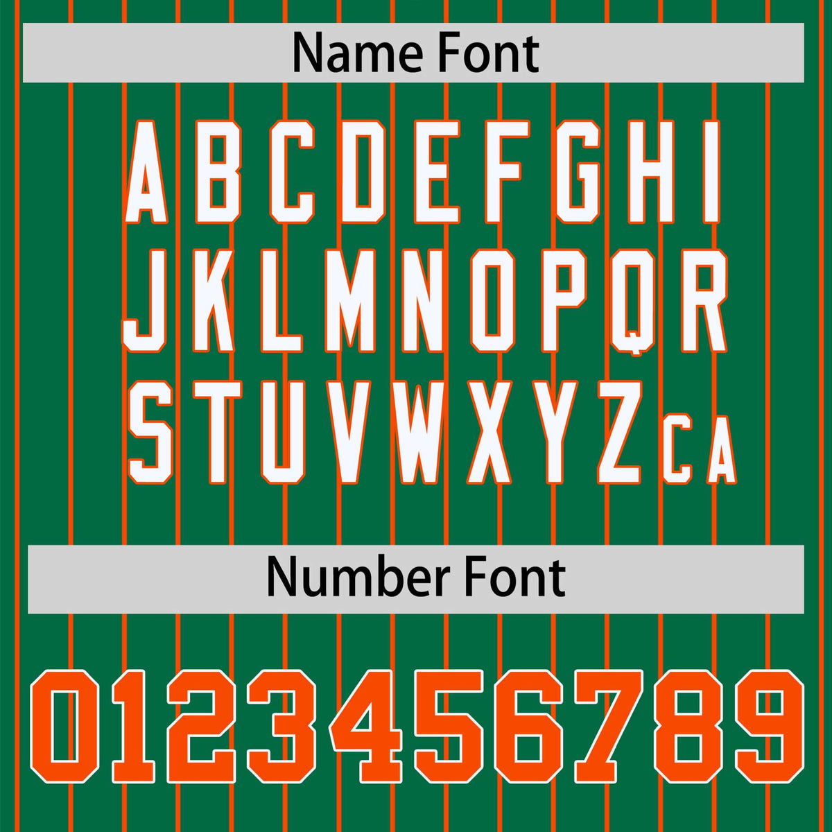 Custom Kelly Green Orange Pinstripe White-Orange Bomber Full-Snap Varsity Letterman Jacket