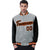 Custom Gray Black Pinstripe Orange-Black Bomber Full-Snap Varsity Letterman Jacket