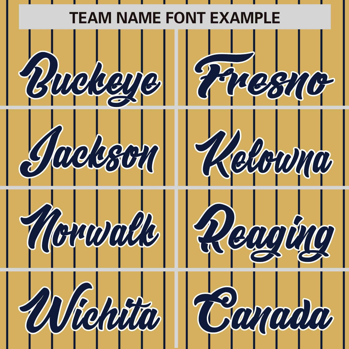 Custom Old Gold Navy Pinstripe White-Navy Bomber Full-Snap Varsity Letterman Jacket