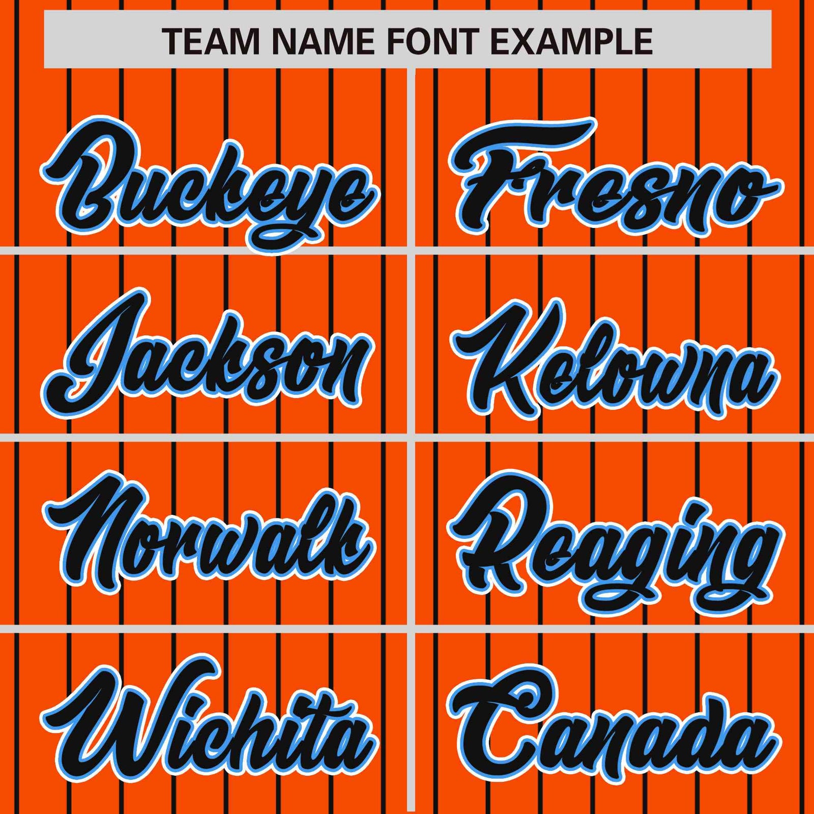 Custom Orange Black Pinstripe Powder-Blue Black Bomber Full-Snap Varsity Letterman Jacket