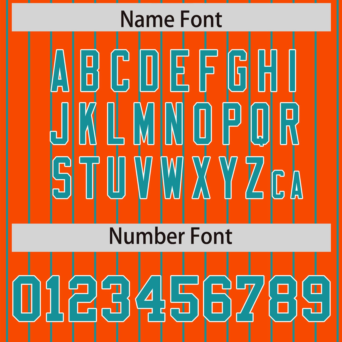 Custom Orange Aqua Pinstripe White-Aqua Bomber Full-Snap Varsity Letterman Jacket