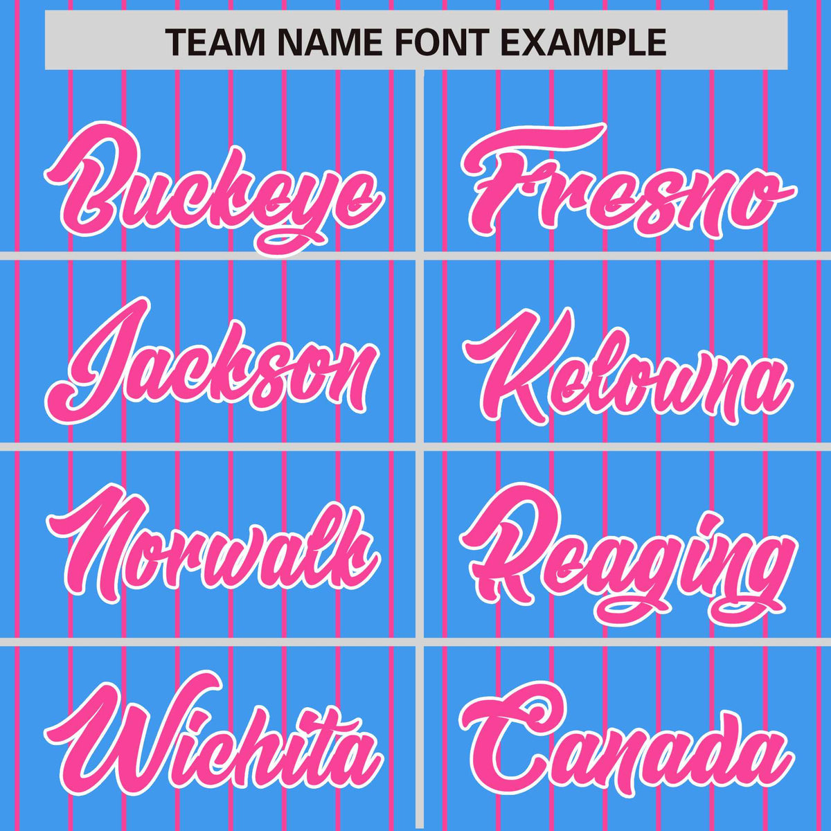 Custom Powder Blue Pink Pinstripe White-Pink Bomber Full-Snap Varsity Letterman Jacket