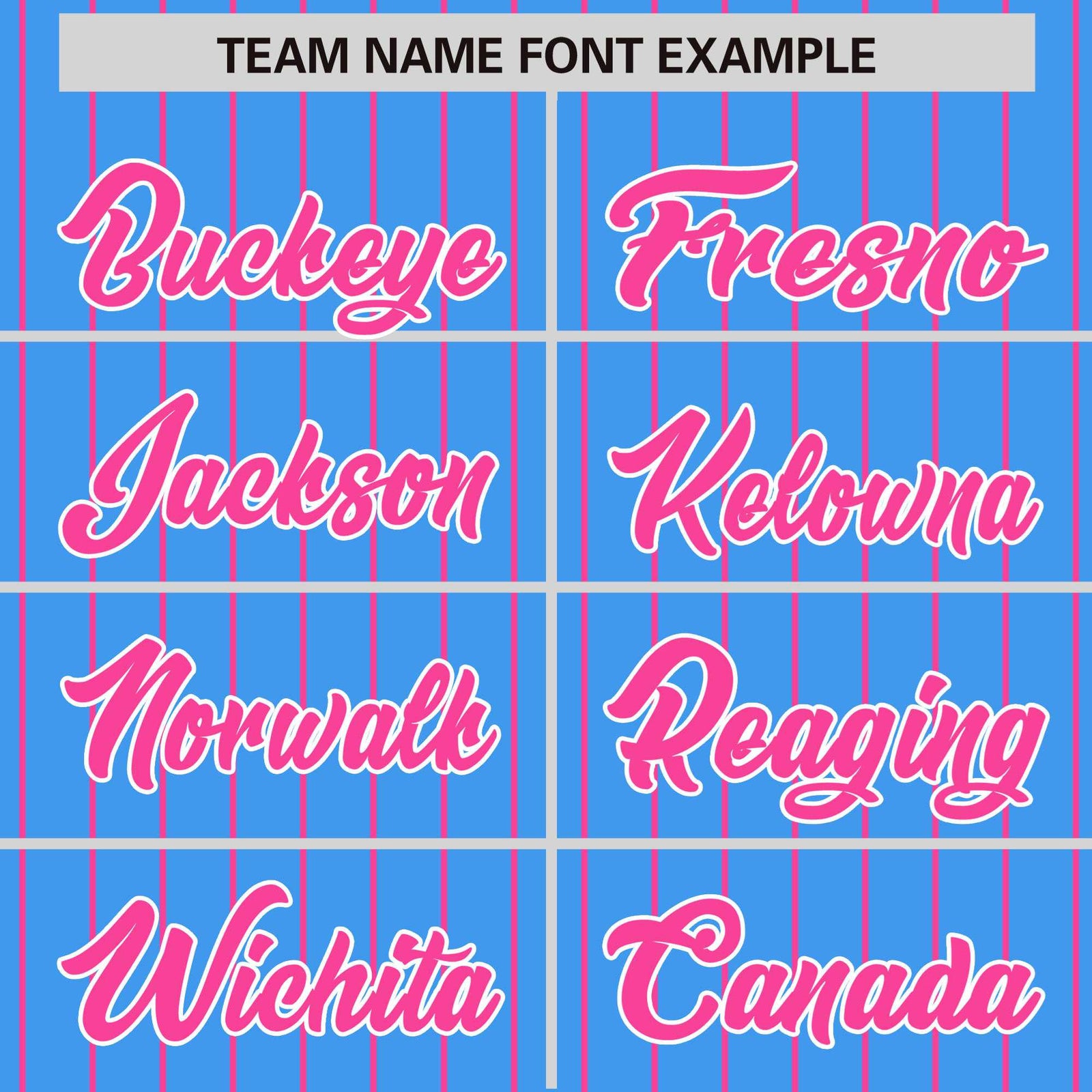 Custom Powder Blue Pink Pinstripe White-Pink Bomber Full-Snap Varsity Letterman Jacket