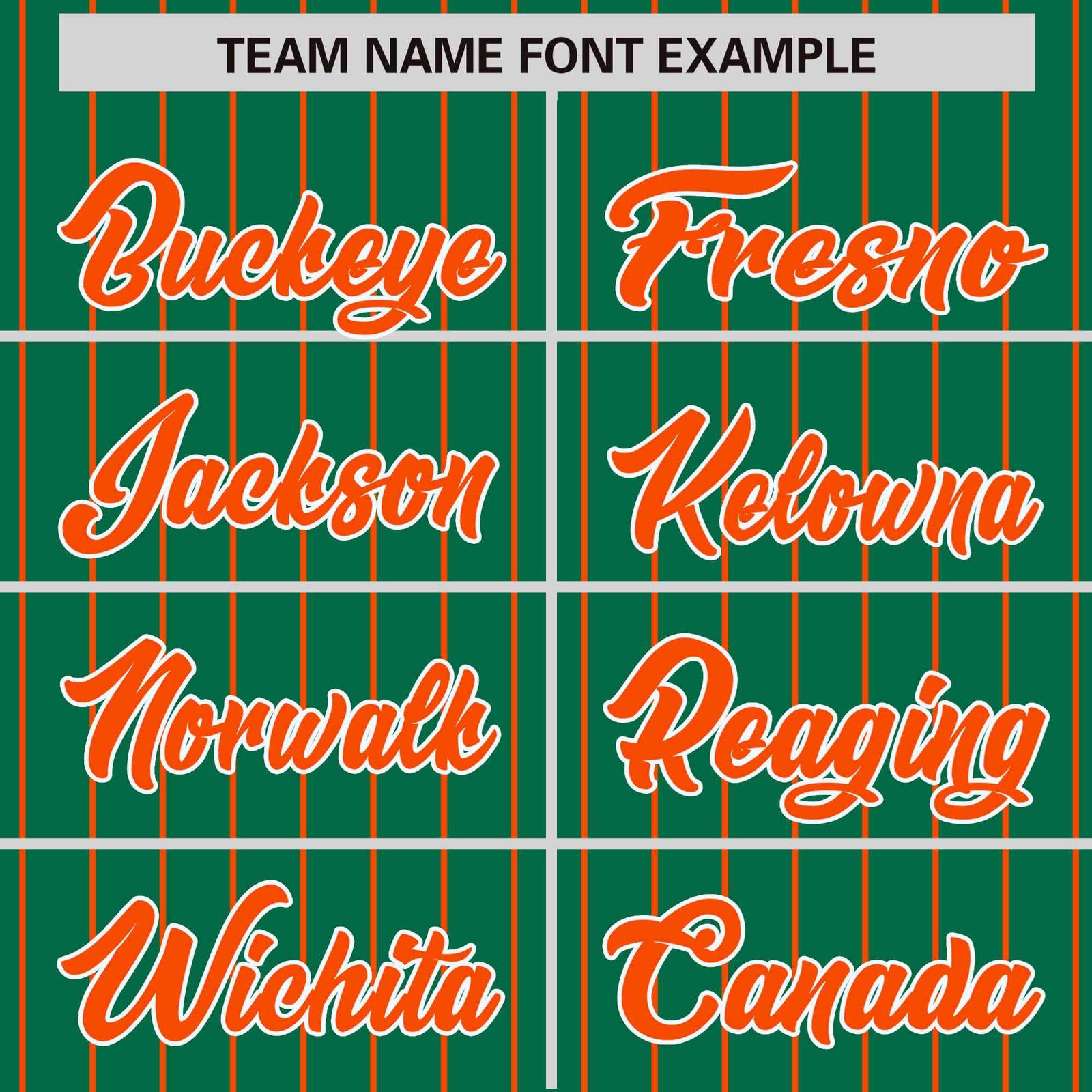 Custom Kelly Green Orange Pinstripe White-Orange Bomber Full-Snap Varsity Letterman Jacket