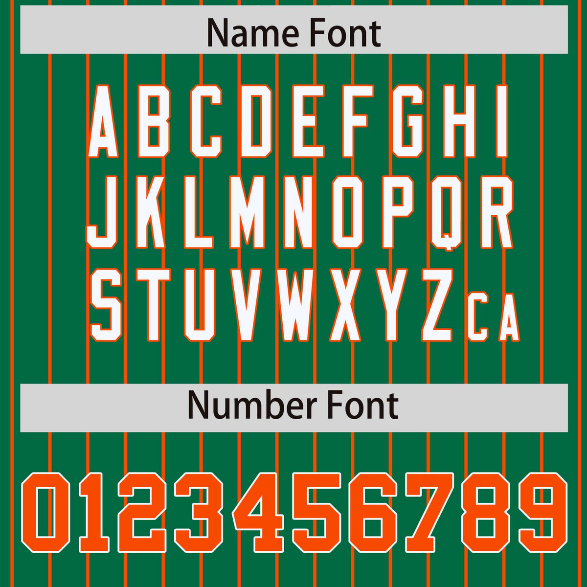 Custom Kelly Green Orange Pinstripe White-Orange Bomber Full-Snap Varsity Letterman Jacket