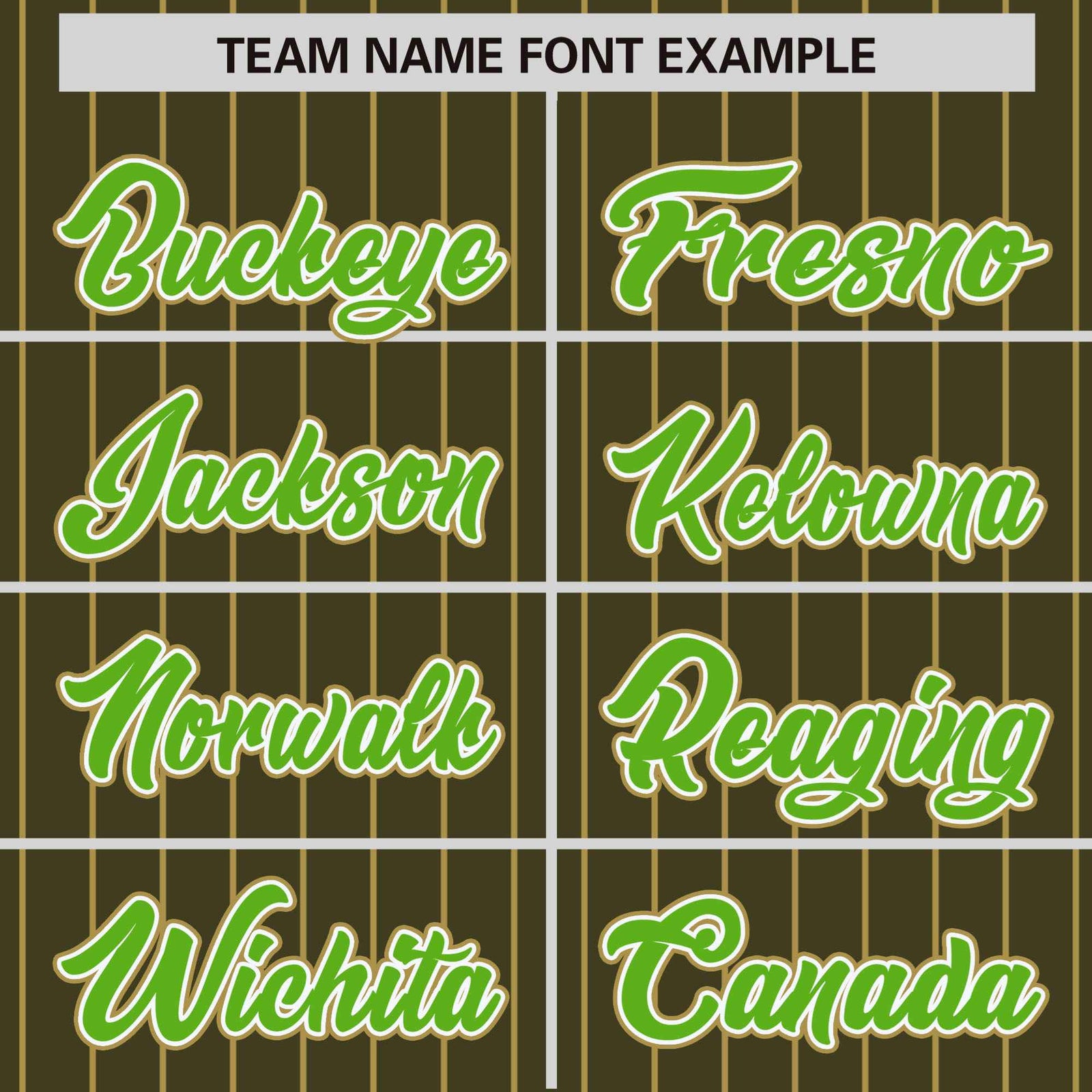 Custom Brown Light-Brown Pinstripe White Neon-Green Bomber Full-Snap Varsity Letterman Jacket