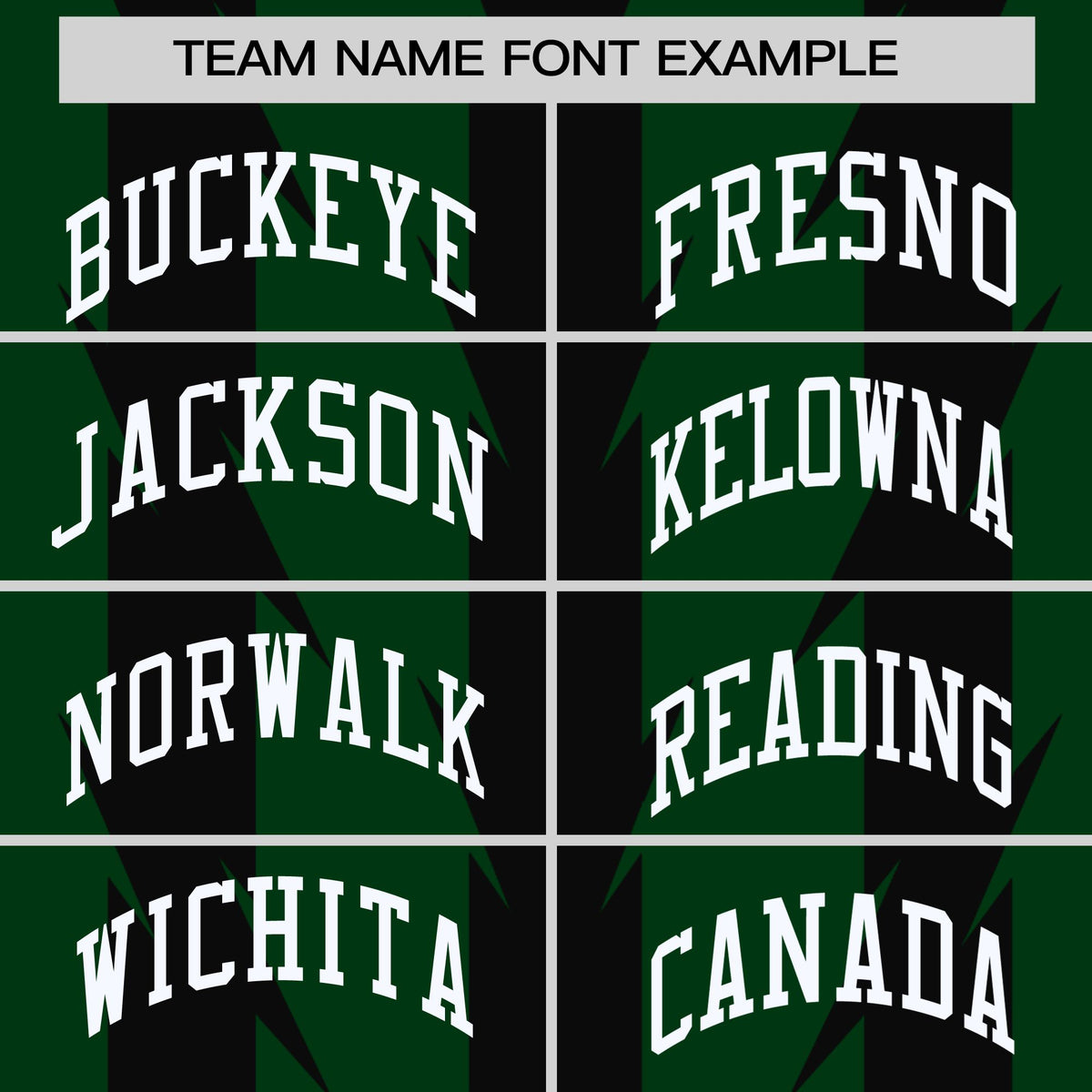 Custom Green Black-White Blade Graffiti Pattern Varsity Full-Snap Jacket