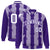 Custom Light Purple Purple-White Blade Graffiti Pattern Varsity Full-Snap Jacket