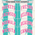 Custom Cream Aqua Pink Blade Graffiti Pattern Varsity Full-Snap Jacket