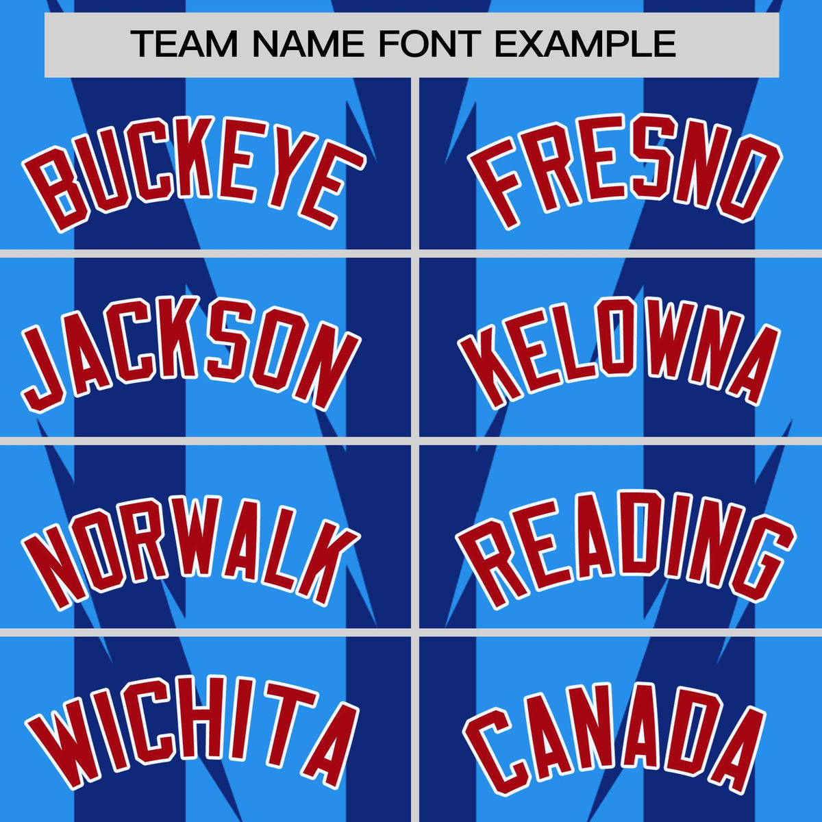 Custom Royal Blue Powder-Blue Red-White Blade Graffiti Pattern Varsity Full-Snap Jacket