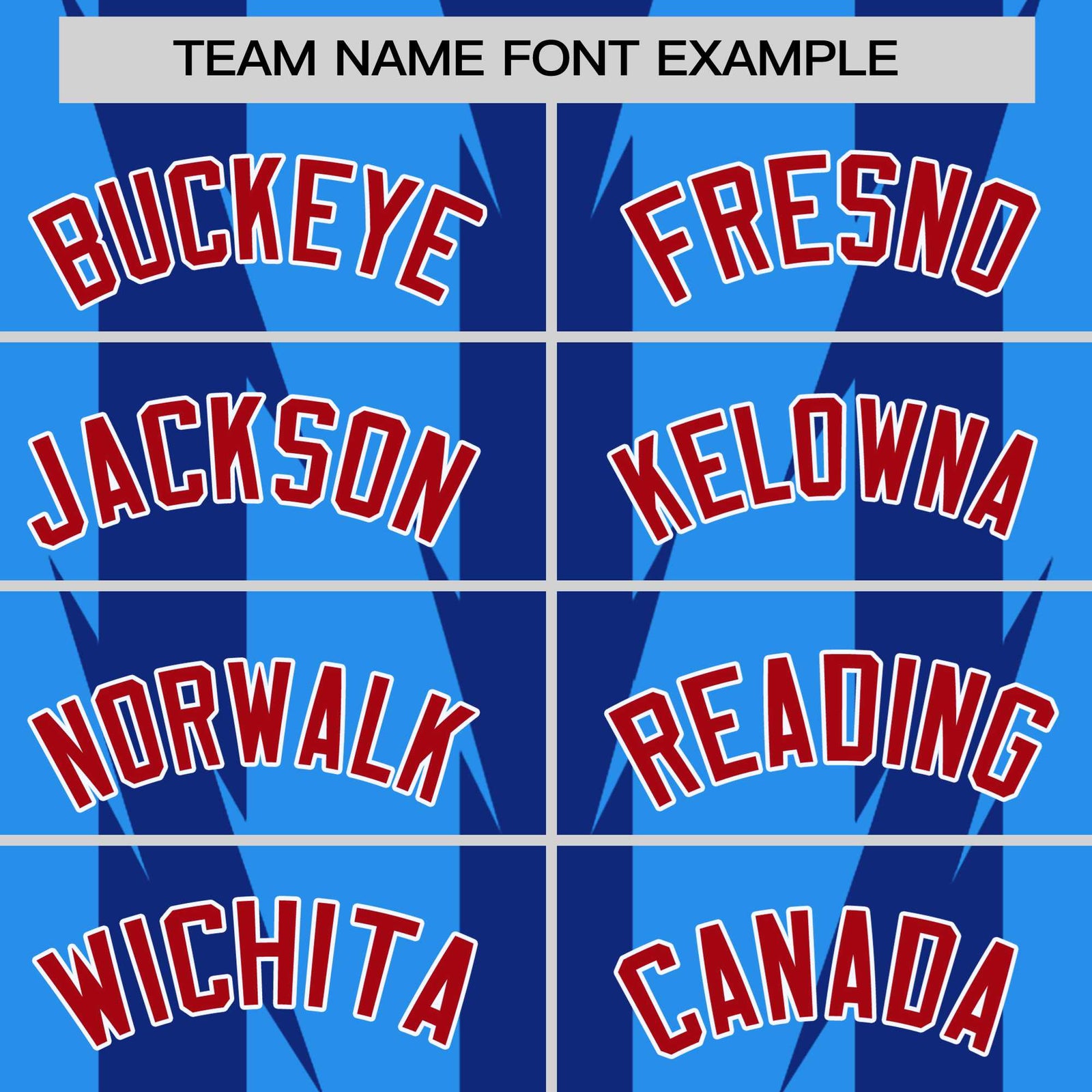 Custom Royal Blue Powder-Blue Red-White Blade Graffiti Pattern Varsity Full-Snap Jacket