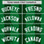 Custom Green Kelly Green-White Blade Graffiti Pattern Varsity Full-Snap Jacket