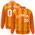 Custom Yellow Orange-White Blade Graffiti Pattern Varsity Full-Snap Jacket