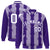 Custom Light Purple Purple-White Blade Graffiti Pattern Varsity Full-Snap Jacket