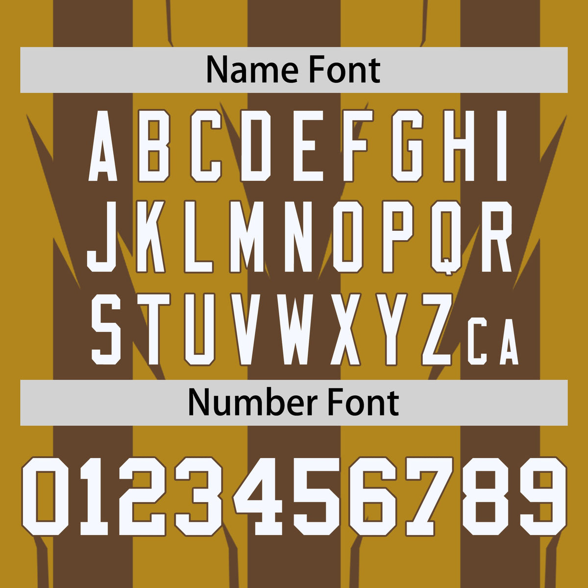 Custom Old Gold Brown-White Blade Graffiti Pattern Varsity Full-Snap Jacket