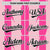 Custom Pink Light Pink Black-White Blade Graffiti Pattern Varsity Full-Snap Jacket