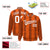 Custom Orange Munsell-White Blade Graffiti Pattern Varsity Full-Snap Jacket