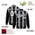 Custom Gray Black-White Blade Graffiti Pattern Varsity Full-Snap Jacket