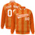 Custom Orange Munsell-White Blade Graffiti Pattern Varsity Full-Snap Jacket