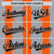 Custom Gray Orange Black Blade Graffiti Pattern Varsity Full-Snap Jacket