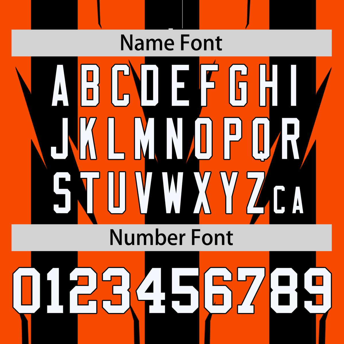 Custom Orange Black-White Blade Graffiti Pattern Varsity Full-Snap Jacket