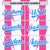 Custom White Pink-Powder Blue Blade Graffiti Pattern Varsity Full-Snap Jacket