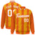 Custom Yellow Orange-White Blade Graffiti Pattern Varsity Full-Snap Jacket