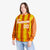 Custom Yellow Orange-White Blade Graffiti Pattern Varsity Full-Snap Jacket