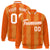 Custom Orange Munsell-White Blade Graffiti Pattern Varsity Full-Snap Jacket