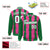 Custom Pink Kelly Green-White Blade Graffiti Pattern Varsity Full-Snap Jacket