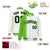 Custom White Neon-Green Pinstripe Black-Neon Green Gradient Fashion Varsity Full-Snap Jacket