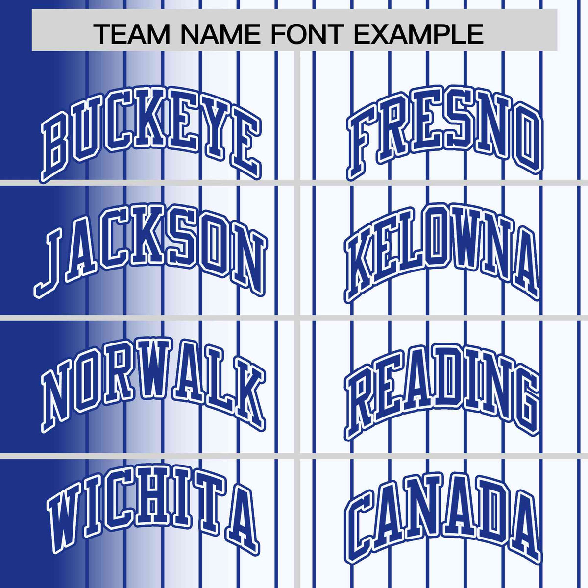 Custom White Royal Blue Pinstripe Royal Blue-White Gradient Fashion Varsity Full-Snap Jacket