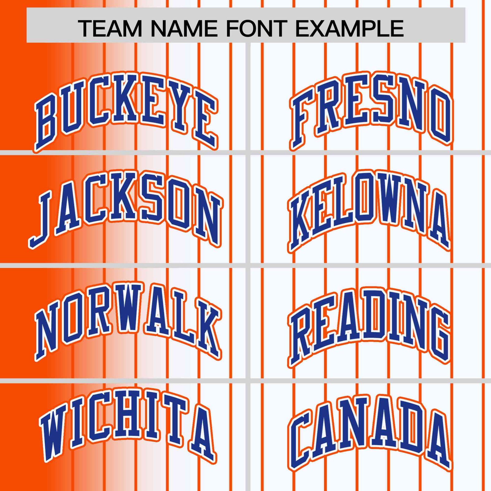 Custom White Orange Pinstripe Orange-Royal Blue Gradient Fashion Varsity Full-Snap Jacket