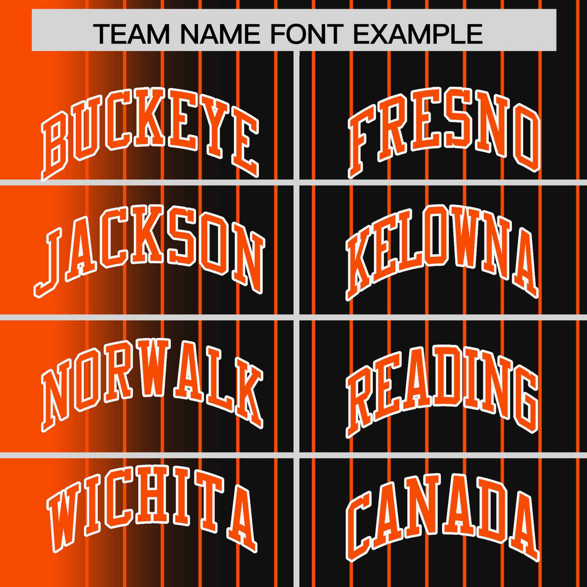 Custom Black Orange Pinstripe Orange-White Gradient Fashion Varsity Full-Snap Jacket