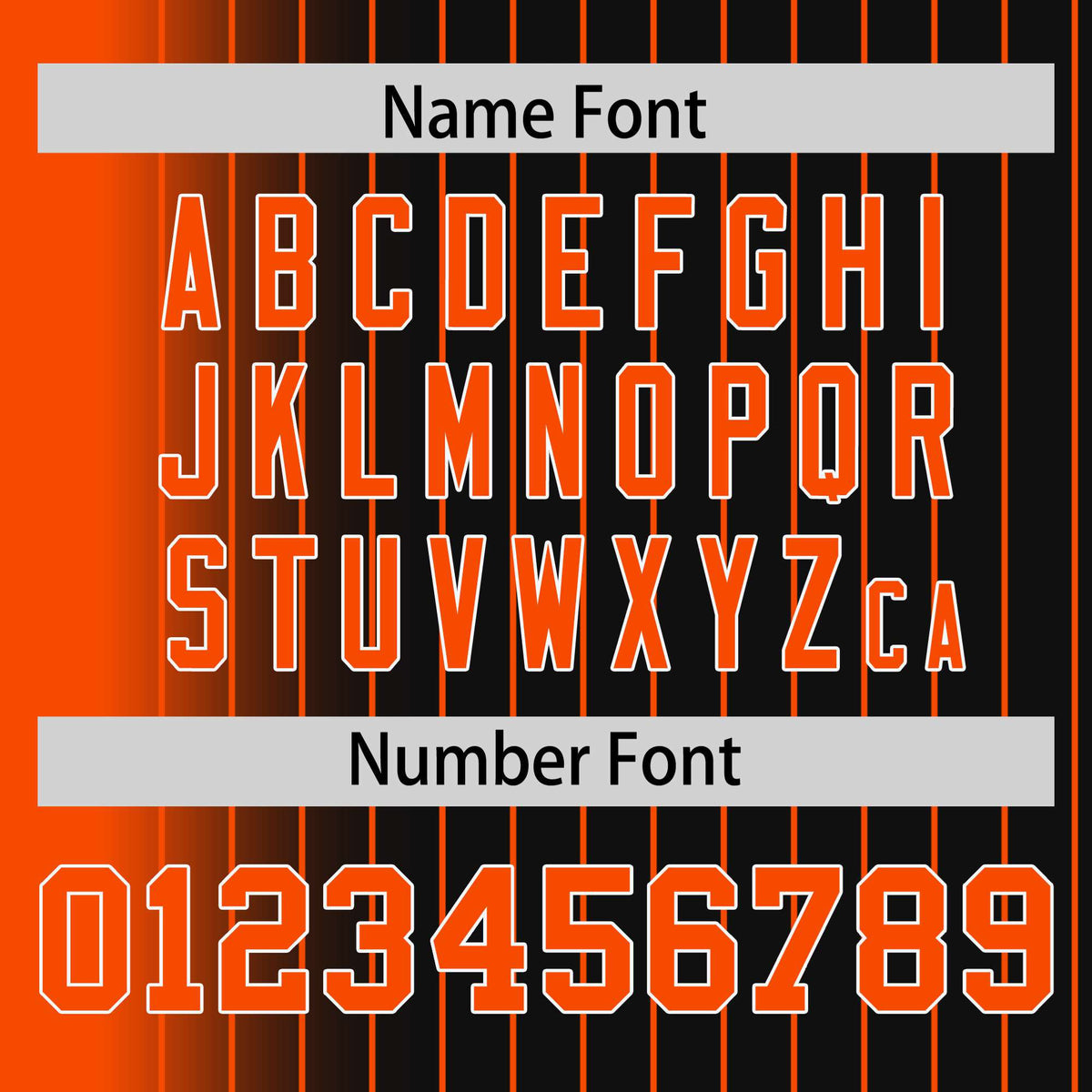 Custom Black Orange Pinstripe Orange-White Gradient Fashion Varsity Full-Snap Jacket