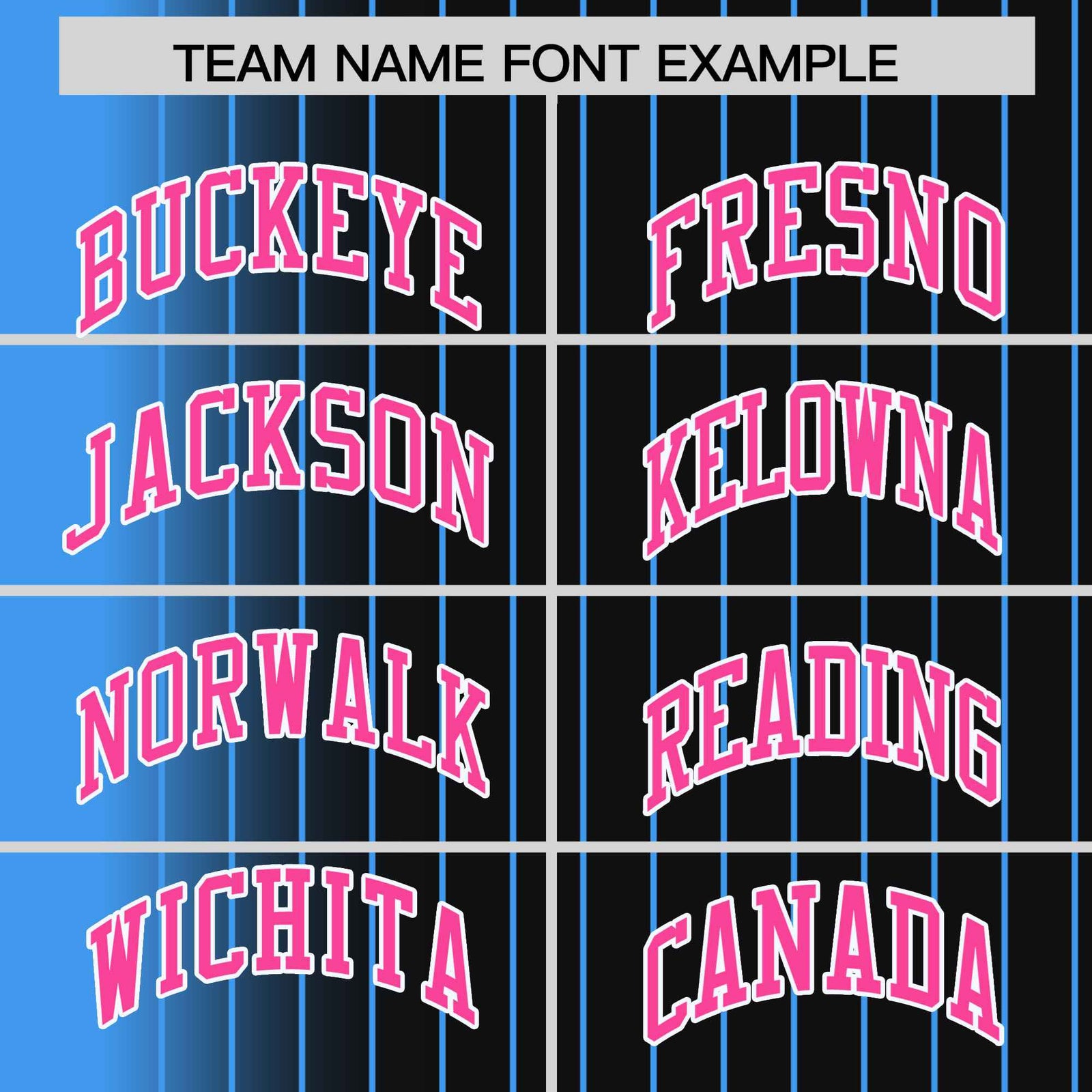 Custom Black Powder Blue Pinstripe Pink-Powder Blue Gradient Fashion Varsity Full-Snap Jacket