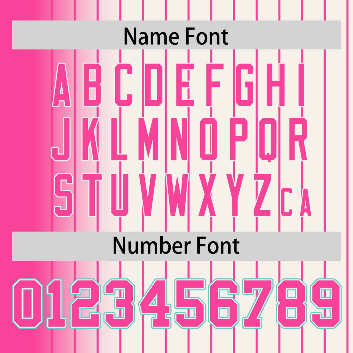 Custom Cream Pink Pinstripe Aqua-Pink Gradient Fashion Varsity Full-Snap Jacket