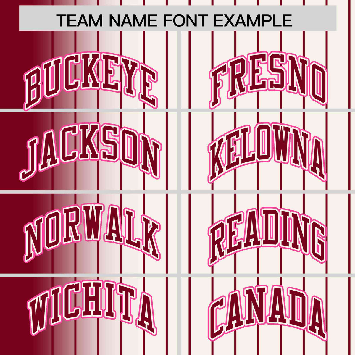 Custom Cream Crimson Pinstripe Pink-Crimson Gradient Fashion Varsity Full-Snap Jacket