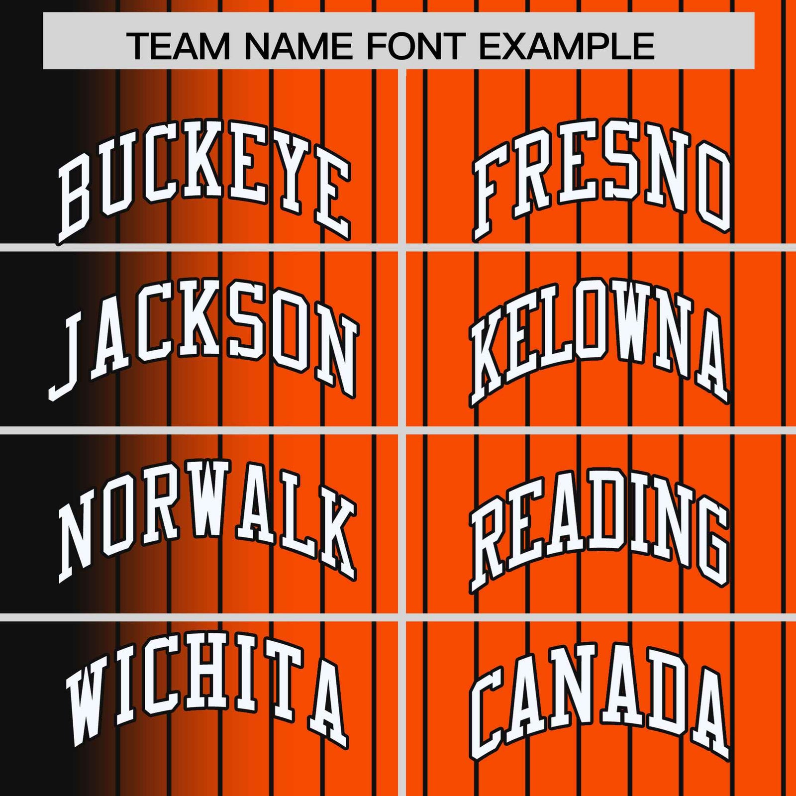 Custom Orange Black Pinstripe White-Black Gradient Fashion Varsity Full-Snap Jacket