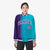 Custom Aqua Purple Pinstripe White-Purple Gradient Fashion Varsity Full-Snap Jacket